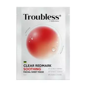 Troubless CLEAR REDMARK УСПОКАИВАЮЩАЯ ТКАНИ ДЛЯ ЛИЦА 25мл*5шт, Kbeauty, корейская косметика, пробник
