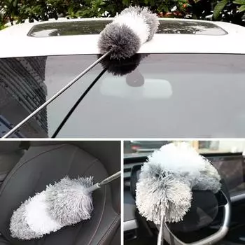 Тряпка для чистки из микрофибры, телескопическая длинная ручка, многофункциональный инструмент для удаления пыли, портативный очиститель пыли для дивана, бытовые чистящие средства A