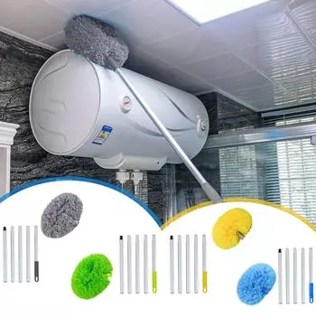 Тряпка для потолочного вентилятора из микрофибры. Тряпка из микрофибры с удлинителем. Тряпка 67 дюймов для чистки потолочного вентилятора. Высокая мебель. синий