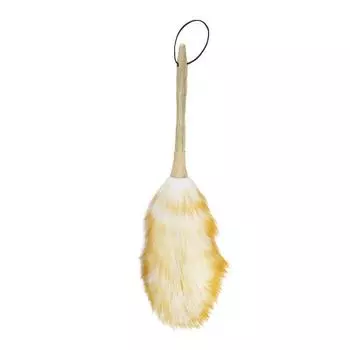 Тряпка из овечьей шерсти. Многоцелевая, эффективная, предотвращает статическое электричество. Удобная ручка. Шерстяная палочка для пыли с деревом.