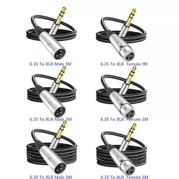 TRS 1/4 к XLR микрофонный кабель аксессуары Мужской к Мужской/Женский аудиокабель 2M