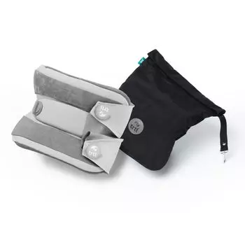 trtl Pillow Plus Регулируемая подушка для шеи для путешествий в самолете Дорожная подушка с высококачественной пенной подкладкой для поддержки головы и шеи Легкая, можно стирать в стиральной машине древесный уголь