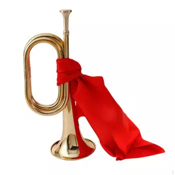 Труба для духовых инструментов Кавалерийская труба с мундштуком Классическая разведывательная для сцены 2Pcs