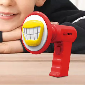 Труба-переключатель микрофон игрушка смешной большой рот громкоговоритель с 6 видами голосов трюк шутка красный