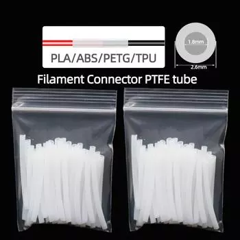 Трубчатые соединители PTFE, нити, соединения для нити 3D-принтера, длина 37 мм, размер 1,8x2,6 мм, 10/30/50 шт. 10