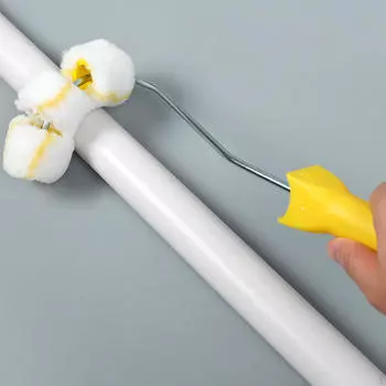 Трубчатый малярный валик Изогнутая кисть Универсальный для труднодоступных мест Маленький с рамой Круглый