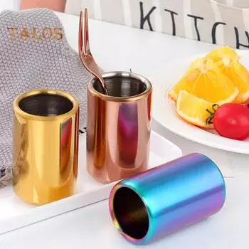 Трубка для хранения палочек для еды, антикоррозийный стильный легкий практичный держатель вилки для фруктов с гладкой поверхностью для гостиной