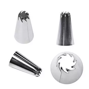 Трубка для кондитерских изделий, стальная трубка из нержавеющей стали, кремовая глазурь, наконечники для трубок, насадка для помадки, декор для торта 1Pc