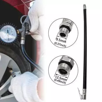 Трубка для накачивания шин, износостойкий дизайн резьбы, резиновый шланг для накачивания воздуха в автомобиле, велосипеде, для мастерской