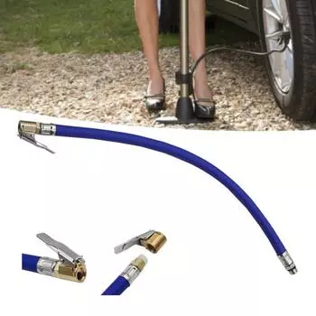 Трубка для накачивания шин, износостойкий дизайн резьбы, резиновый шланг для накачивания воздуха в автомобиле, велосипеде, для мастерской чёрный