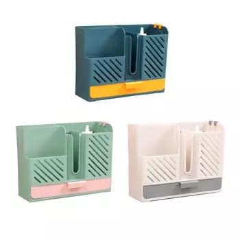 Трубка для палочек для еды, кухонная стойка для столовых приборов, подставка для ножей, встроенная многофункциональная бытовая дренажная клетка для палочек для еды, настенная коробка белый