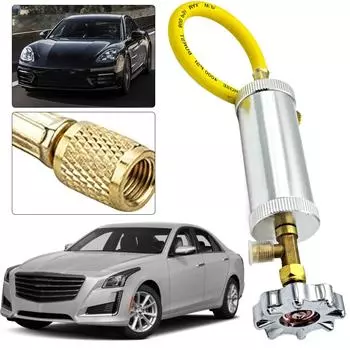 Трубка для заполнения кондиционера, инжектор автомобильного красителя для масла R12R R134A, 2 унции, трубка для заполнения охлаждающей жидкости, система кондиционирования воздуха, впрыск автомобильного масла