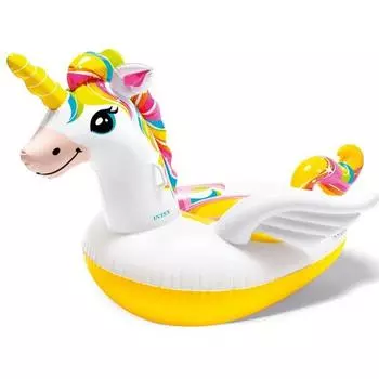 Трубка Intex Unicorn Ride-On 57561, разные цвета, 1 шт., корейские водные развлечения