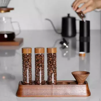 Трубки для хранения кофейных зерен со стойкой для демонстрации контейнеров для зерен 8 Hole