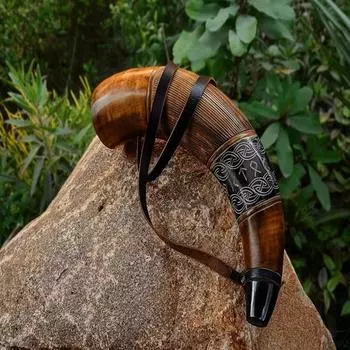 Трубящий рог, изготовленный вручную, рог быка, боевой рог, громкий звук, скандинавский косплей, фестивали, церемонии, средневековый рог в подарок