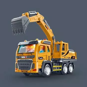 Truck Crane Mixer Inertia Engineering Children Toy With Sound Light And StyleA