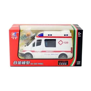 Truck Fire And Ambulance Car Models With Acousto Optic Design For Gift Kids Ambulance