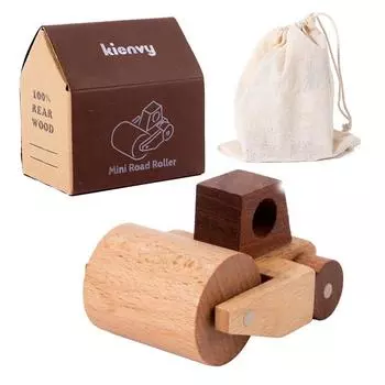 Truck Wooden Fire Excavator Bulldozer Ambulance Model Ornament Children Toy Road Roller