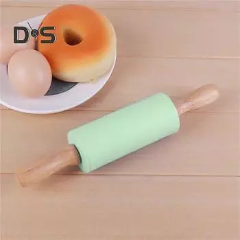Трудосберегающая скалка, эргономичная ручка, валик для изготовления клецок, аксессуары для выпечки зелёный