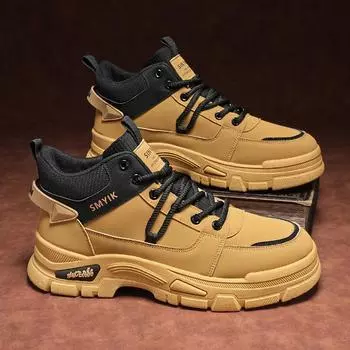 Трудовое страхование мужская обувь осень и зима нескользящая и износостойкая для альпинизма на открытом воздухе спорт и отдых универсальный простой стиль дизайн тоже 39