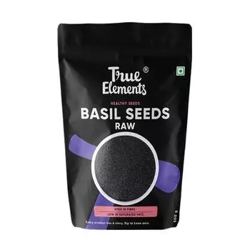 True Elements Basil Seeds 500g - Семена сабджи | Семена тукмарии | Семена для еды | Семена фалуды | Победите жару с семенами сабджи