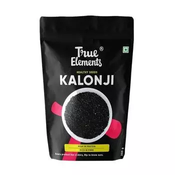 True Elements Kalonji Seeds 250 г - Премиальные семена черного тмина | Семена для роста волос | 100% натуральный | Индийский суперпродукт | Добавьте аромата в карри|