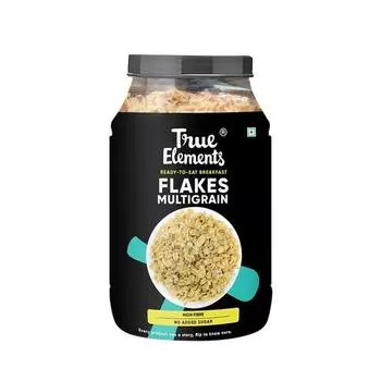 True Elements Multigrain Flakes 750 г - Мультизерновые хлопья на завтрак | Хлопья для контроля веса | 100% цельное зерно | Полезные хлопья на завтрак