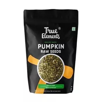 True Elements Pumpkin Seeds 250 г - сырые тыквенные семечки для еды | Усилители иммунитета и богатые белком семена | Здоровые диетические закуски | Контроль веса