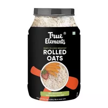 True Elements Rolled Oats 1,2 кг — диетическое питание | 100% цельнозерновой овес | Овес для контроля веса | Завтрак с высоким содержанием клетчатки | Богат белком | Крупный овес