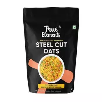 True Elements Steel Cut Oats 1 кг — овсянка из необработанного зерна для похудения | Овес без сахара | Здоровый завтрак | 100% цельное зерно | Овес, подходящий для диабетиков