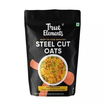 True Elements Steel Cut Oats 4.5 кг — Безглютеновый овес | Овес для снижения веса | Здоровые хлопья для завтрака | Овес Steel Cut Oats для диабетической диеты