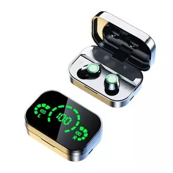 True Wireless BT5.3 Наушники с низкой задержкой Игровая гарнитура Спорт Музыка Кино Режим Наушники Шум чёрный