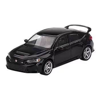 TrueScale Miniatures MINI GT 1/64 honda civic Type R 2023 crystal black pearl с правым рулем Advan Wheel Готовый продукт