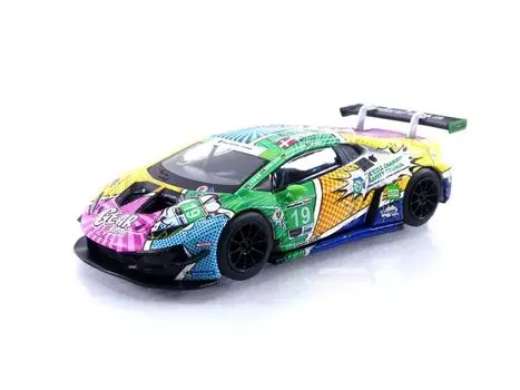 TrueScale Miniatures MINI GT Lamborghini Huracan GT3 EVO IMSA Daytona 24 Hours GEAR Racing Left Handle Готовый продукт 1/64 2020#19