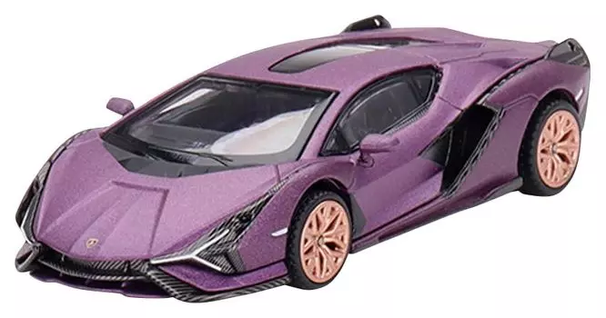 TrueScale Miniatures MINI GT Lamborghini Sian FKP 37 SE30 Matte Viola Left Hand Drive Гонконгская ограниченная готовая продукция 1/64