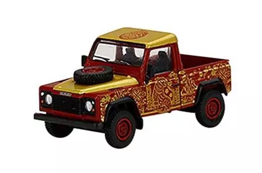 TrueScale Miniatures MINI GT Land Rover Defender 90 Pickup 2022 Chinese New Year Limited Edition Kong Finished Product 1/64 (Эксклюзив Гонконга)