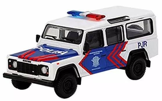 TrueScale Miniatures MINI GT Land Rover Defender 110 Korlantas Indonesia Национальная дорожная полиция Индонезии Ограниченный готовый продукт 1/64 (Правильно