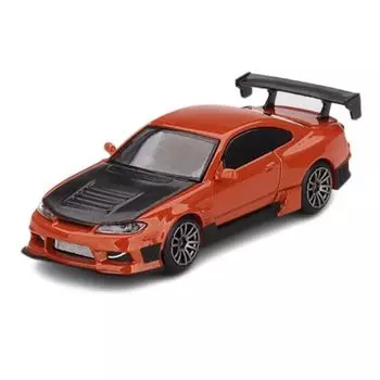 TrueScale Miniatures MINI GT Nissan Silvia S15 металлик оранжевый правая ручка готовый продукт 1/64 D-MAX чёрный