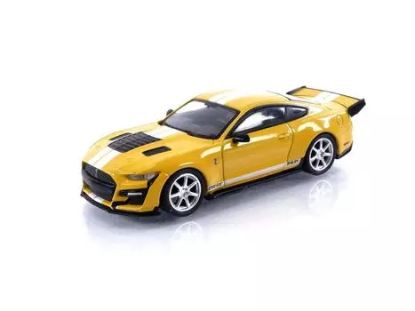 TrueScale Miniatures MINI GT Shelby GT500 Dragon Snake Concept Yellow Hand Finished Product 1/64 (Left Drive)