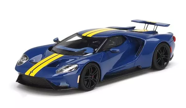 TrueScale Miniatures TSM MODEL Ford GT Drainboard Stripe Finished Product 1/43 Blue/Yellow