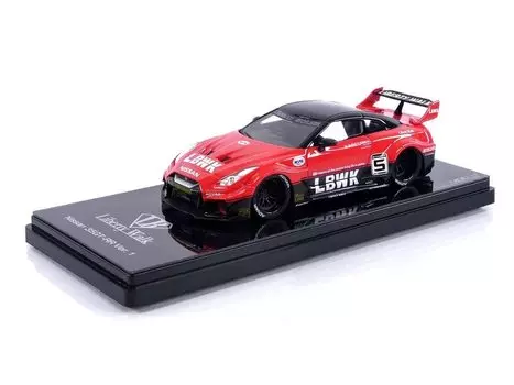 TrueScale Miniatures TSM MODEL WORKS GT Nissan Version 1 Готовый продукт TSMV0011 1/43 LB-Silhouette 35GT-RR Красный/Черный