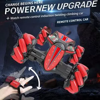 Трюк Жест Пульт Дистанционного Управления RC Машина Вращающаяся Внедорожник Дрифт Свет Музыка Управляемое Вождение красный