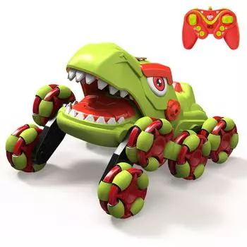 Трюковая машинка на радиоуправлении, вращающаяся на 360 градусов, 2,4 ГГц, игрушечная электрическая машинка со светом, звуком и брызгами