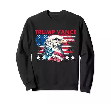 Trump Vance 2024 Election 24 Donald Trump VP President Men Sweatshirt чёрный