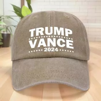 Trump Vance 2025 Hat Cotton Distressed Cap Breathable Unisex Baseball Hat Adjustable Washed Baseball Cap for Men Women