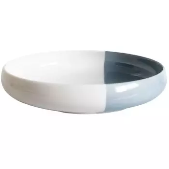 Trumparan One Plate Plate Nicotto for Adults tableware pottery Compatible with Mino-yaki dishwasher Microwave (Navy)