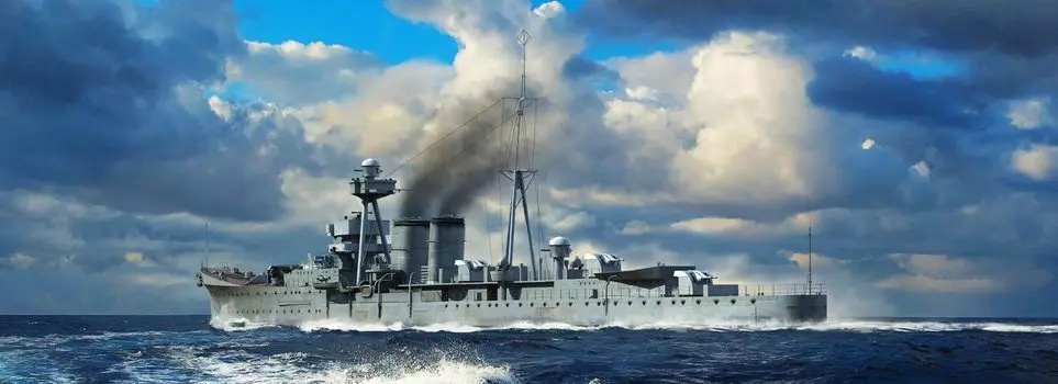 Trumpeter British Navy Light Cruiser HMS Calcutta Plastic Model 06741 Molding Color 1/700