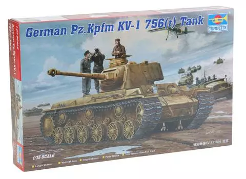 Trumpeter German heavy tank r plastic model 1/35 KV-1 modified/Pz.kpfw756