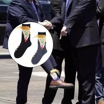Trumpsocks Trumphair Забавный интересный желтый парик Носки для волос One Size чёрный