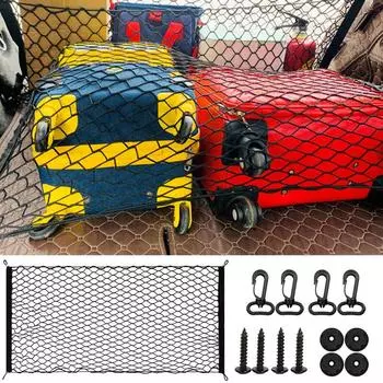 Trunk Net Mesh Organizer Cargo Net For Car Trunk Strong Multifunctional Automotive Storage Netting For SUVs Fishing Boats